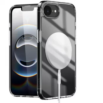 Nevox StyleShell SHOCKFlex - iPhone 16e/17e kompatibilné s MagSafe transparentné