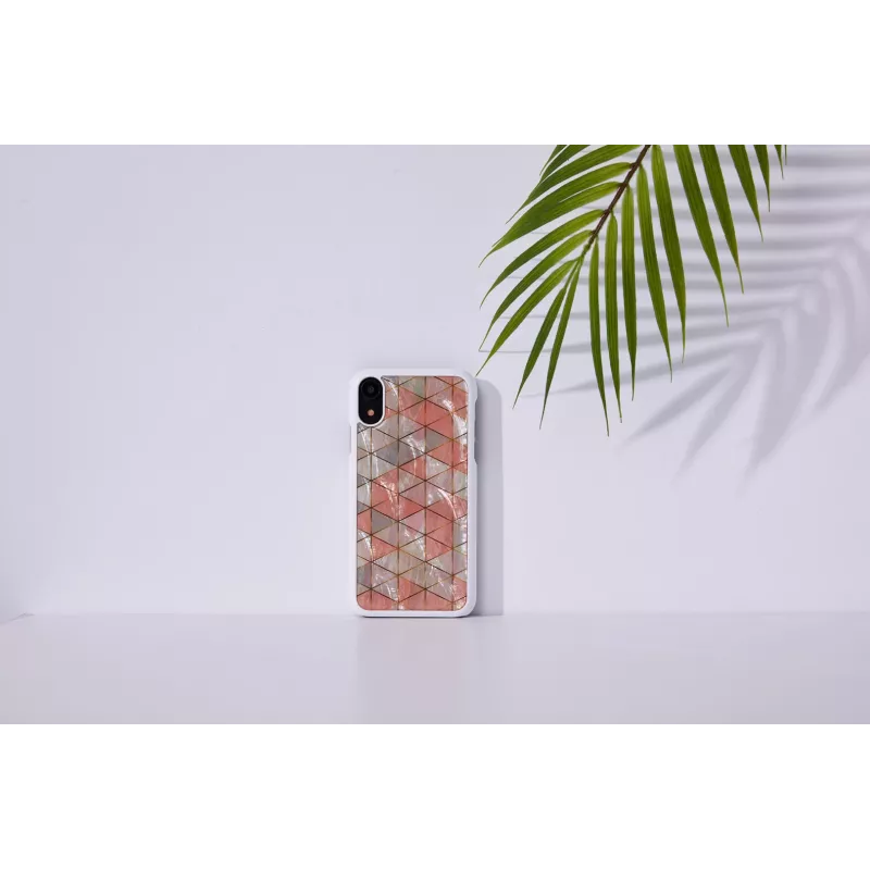 Puzdro na smartphone iKins pre iPhone XR — diamantová biela ochranný kryt