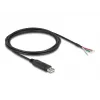 DELOCK adaptérový kábel USB 2.0 Type-A na sériový RS-485 2 m čierny