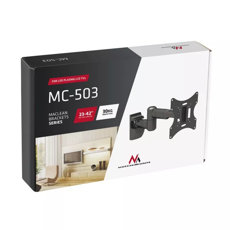 Maclean MC-503A nastaviteľný nástenný držiak na 23 - 42 palcov LCD TV LED plazma obrazovky