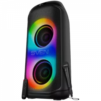 Reproduktor SVEN PS-1050, čierny (200W, TWS, Bluetooth, FM, USB, microSD, LED displej, 7200mAh)