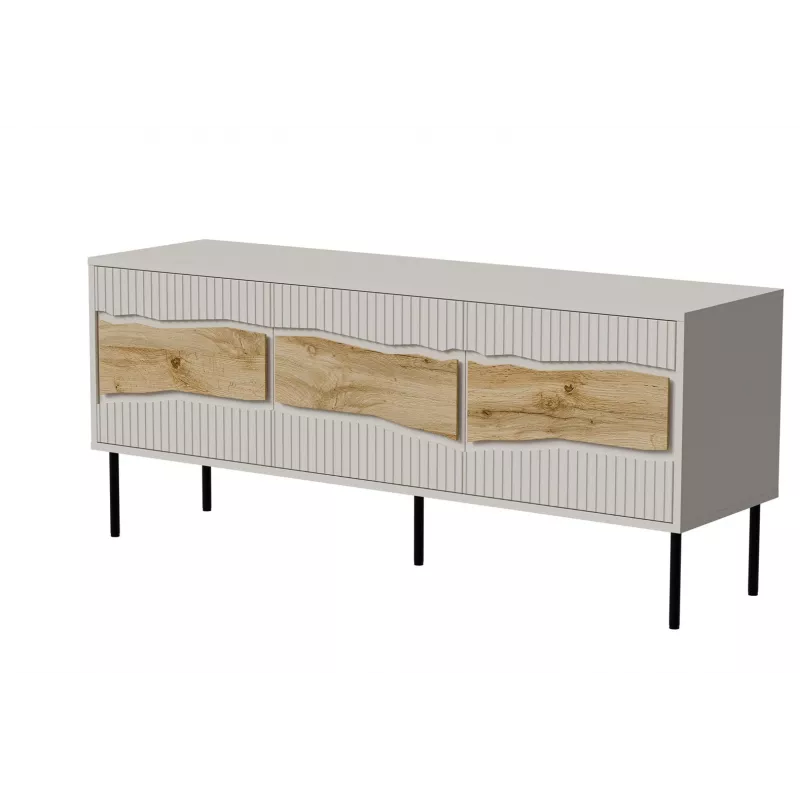 TV skrinka Cama INSERTO 3D 143,5x40x61,5 cashmere + LED