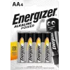 Alkalická AA jednorazová batéria Energizer Classic 1,5V LR6 — 4 kusy, 50,5×14,5 mm, 23 g