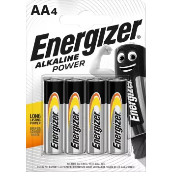 Alkalická AA jednorazová batéria Energizer Classic 1,5V LR6 — 4 kusy, 50,5×14,5 mm, 23 g