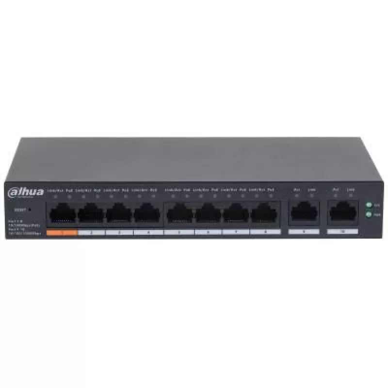 Dahua Technology DH-CS4010-8ET-60 sieťový switch Managed L2 Fast Ethernet (10/100) Power over Ethernet (PoE) čierna