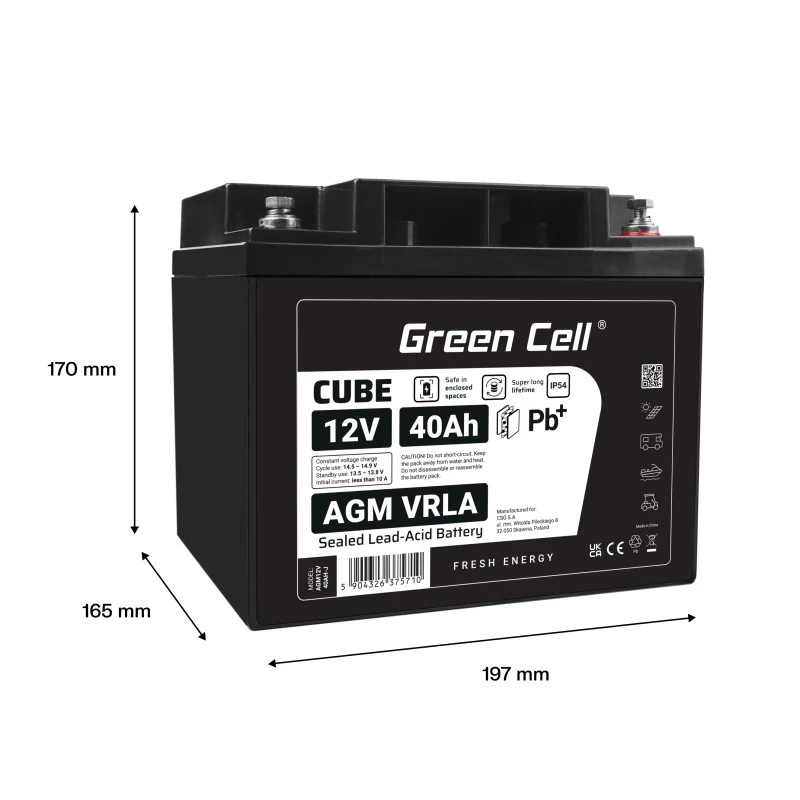 Batéria AGM VRLA 12V 40Ah IP54