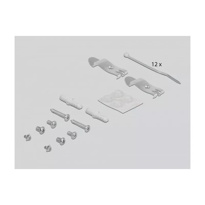 Patch panel DeLOCK Keystone 12 port sivý