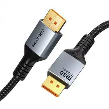 CABLETIME DisplayPort na DisplayPort kábel 16K 2.1, 2 m