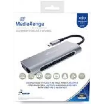 MEDIARANGE MRCS510 – USB 3.2 Gen 1 (3.1 Gen 1) Type-C – USB 3.2 Gen 1 (3.1 Gen 1) Type-A – USB 3.2 Gen 1 (3.1 Gen 1) Type-C – 3840 x 2160 pixelov – SD,SDHC,SDXC – 5000 Mbit/s – strieborná