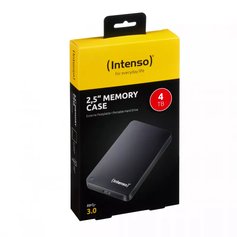 Intenso 4 TB Memory Case externý pevný disk, 2,5 palca, USB 3.0, čierny