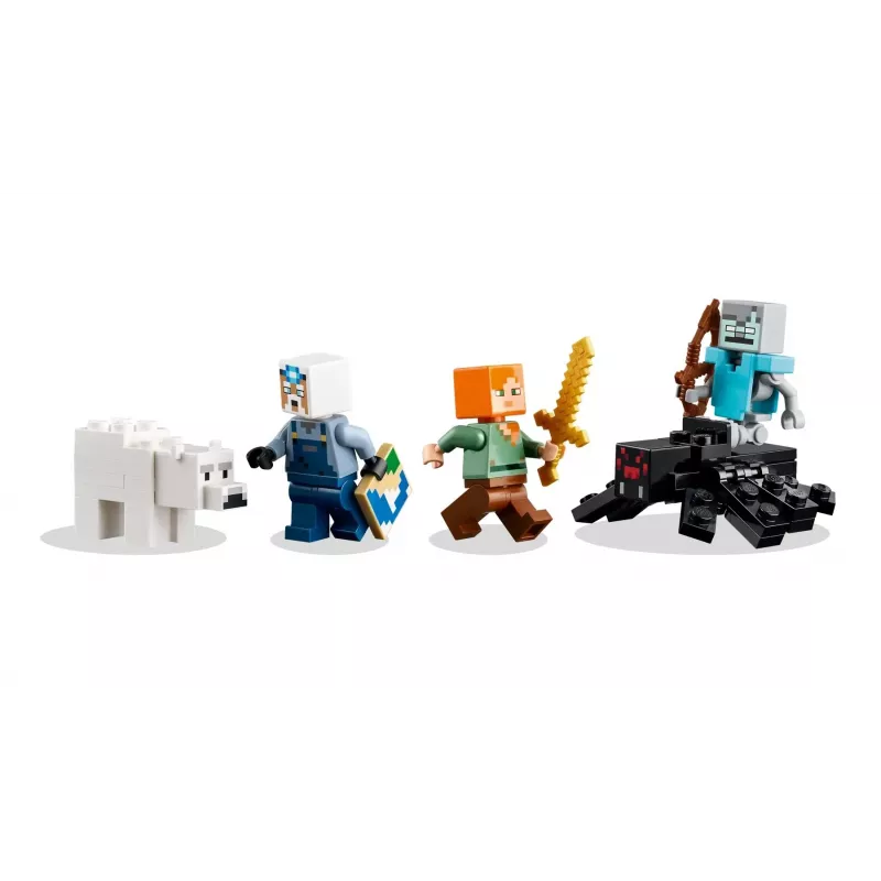 Stavebná hračka LEGO Minecraft The Pickaxe Mine sada 21277 – 530 dielov, 3 minifigúrky, vek 8+