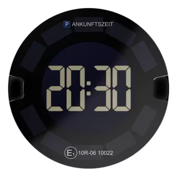 Elektronické parkovacie hodiny OOONO P-Disc No3 čierna dotykové ovládanie