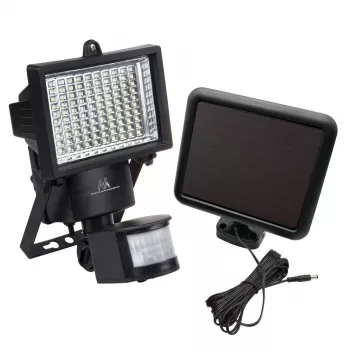 Maclean MCE442 Solárne LED svetlo s pohybovým senzorom reflektor nástenné svietidlo súmrakový IP44 6W 6000K