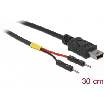 USB kábel DeLOCK 85414 Mini-USB B 0,3 m čierny
