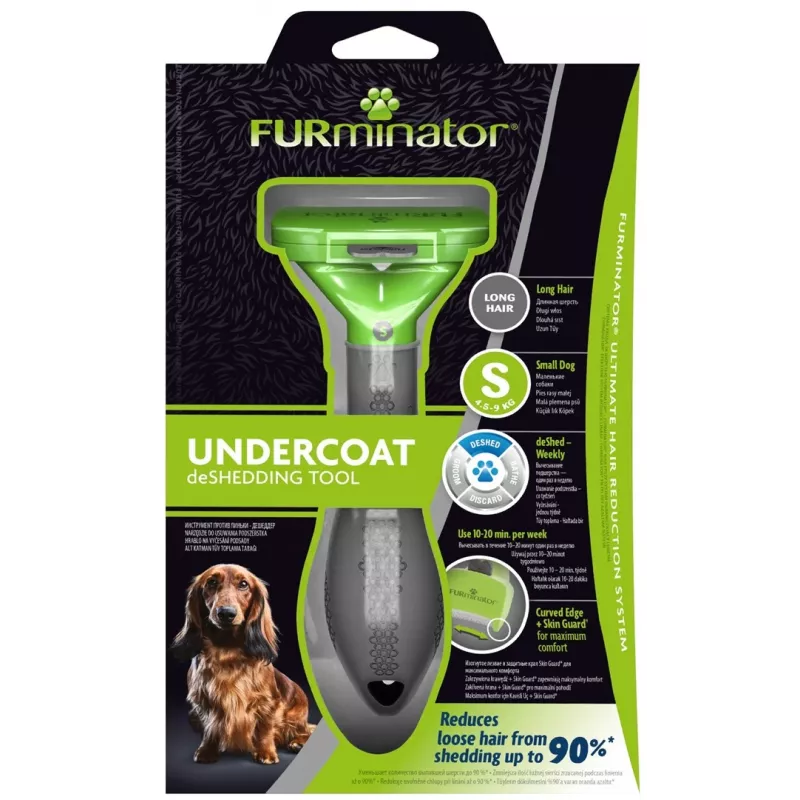 FURminator deShedding hrebeň S pre dlhosrsté psy