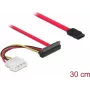 SATA kábel DeLOCK 86078 0,5 m SATA 7-pól SATA 22-pól Molex