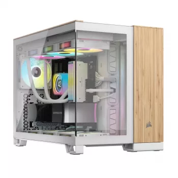 Počítačová skriňa Corsair CC-9011288-WW Midi Tower bambus, biela