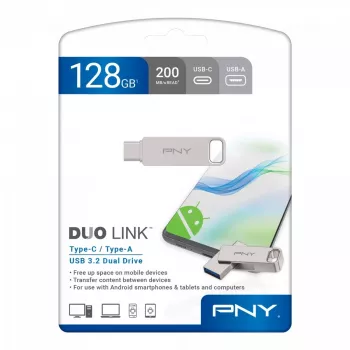 USB kľúč PNY 128 GB USB Type-A USB Type-C DUO LINK