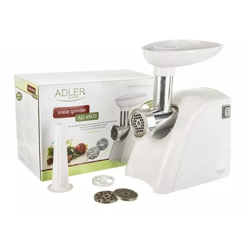 Adler AD 4803 mlynček na mäso 800 W nerez, biely