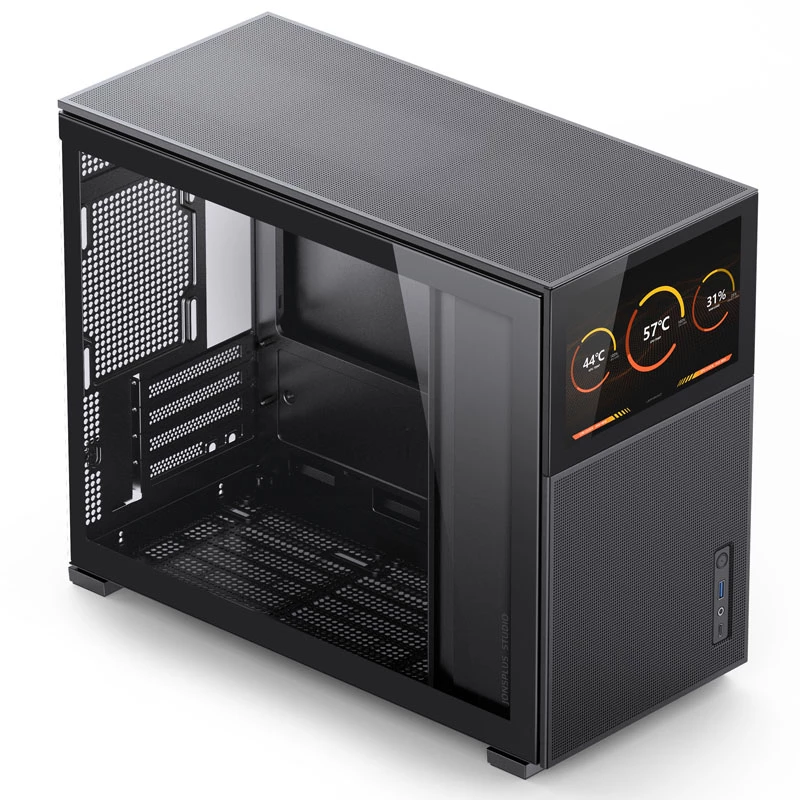 Jonsbo D31 MESH Screen Micro-ATX skriňa, tvrdené sklo - čierna