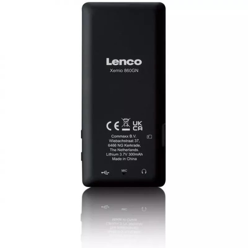 MP3 prehrávač Lenco Xemio-860GN 8 GB čierny/limetkovozelený LCD 18h prehrávanie