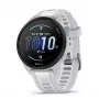 Smartwatch GARMIN Forerunner 165 — GPS, AMOLED 1,2 palca, 4 GB, 5 ATM, 11 dní batéria, sivé puzdro, biely remienok
