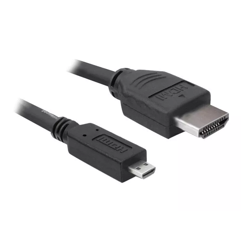DeLOCK - video / audio kábel - HDMI - 32 AWG - HDMI, 19-pinový (M) - 19-pinový Micro-HDMI (M) - 3 m (82663)