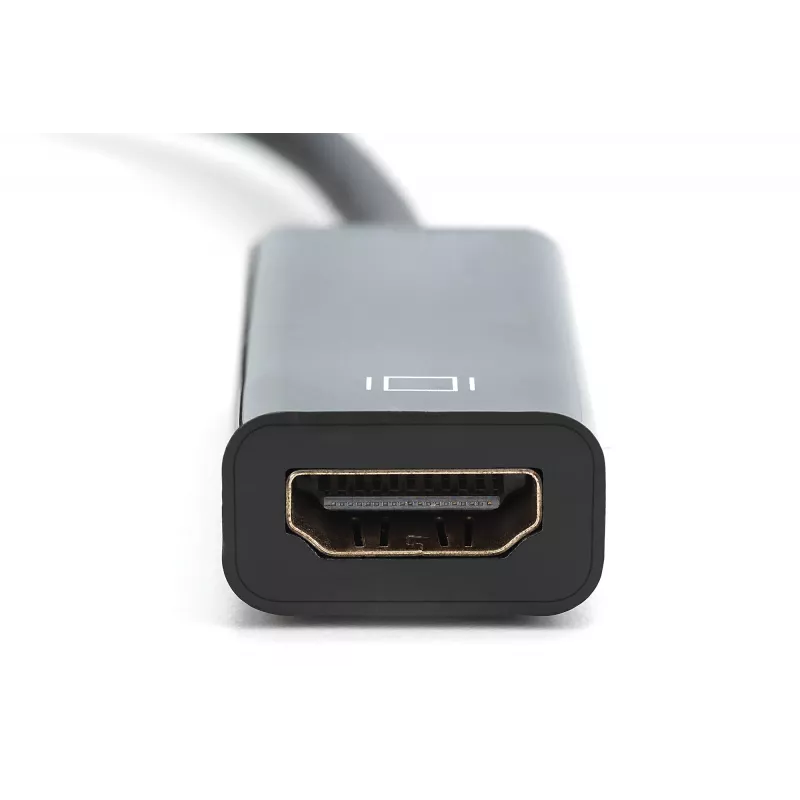 DIGITUS adaptér, DisplayPort konektor samec - HDMI A konektor samica DisplayPort Standard 1.1a, certifikát UL20276, AWG28 (DB-340400-001-S)