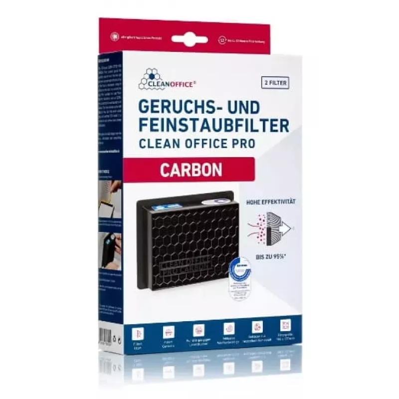 Prachový filter Cleanoffice Carbon 150 x 120 x 50 mm — 2 kusy