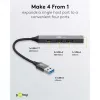 Goobay Slim 4-portový USB hub, USB-A na USB-C™/USB-A, USB 3.2 (74458)