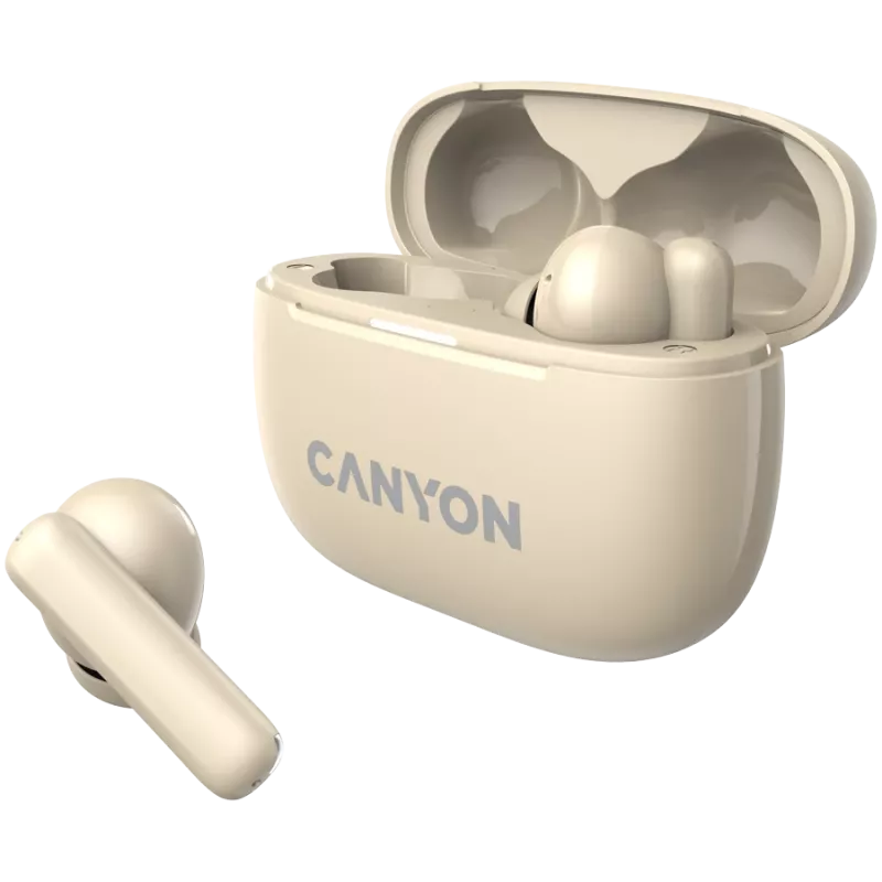 Canyon CNS-TWS10BG slúchadlá a headset True Wireless Stereo (TWS) In-Ear pre hovory/hudbu/šport/každodenné použitie USB Type-C Bluetooth béžová (CNS-TWS10BG)