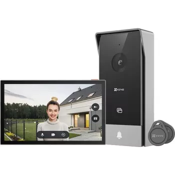 Videovrátnik EZVIZ HP5 7 palcov (17,8 cm) interiérový/exteriérový set, 1080p, 2,4/5 GHz Wi‑Fi, MicroSD až do 512 GB, vodotesný