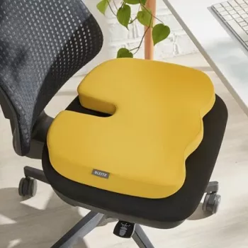 Leitz Ergo Cosy sedací vankúš, sedací vankúš, univerzálny, žltý, klin, jednofarebný, zips