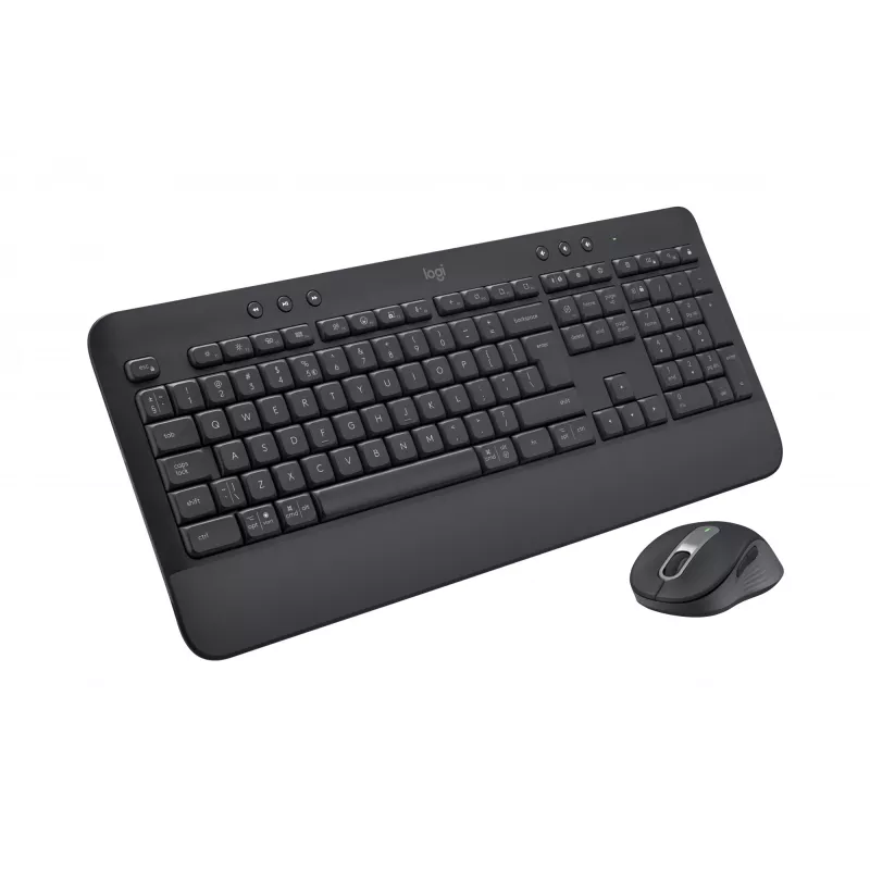Logitech Signature MK650 for Business – súprava klávesnica a myš – bezdrôtová – 2,4 GHz, Bluetooth LE – QWERTY – španielska – grafitová