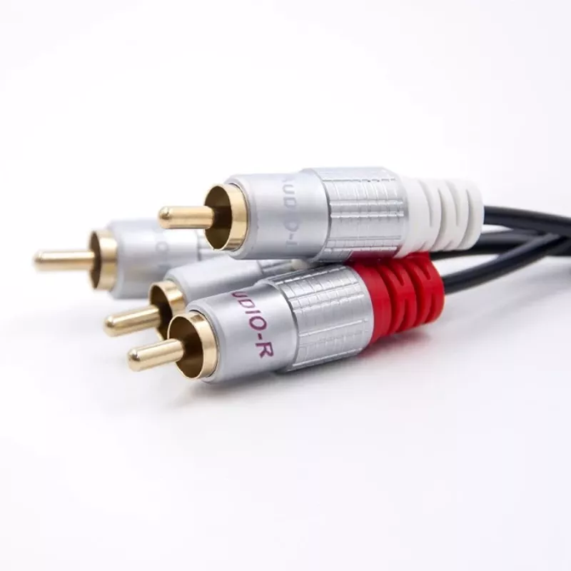 Qoltec 52338 audio kábel, 2 x RCA (vidlica) na 2 x RCA (vidlica), 3 m, čierny