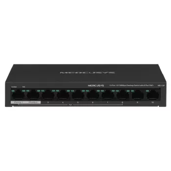 Switch Mercusys MS110P 10 portov 10/100Mbps POE+ 8 portov (verzia 1.0)