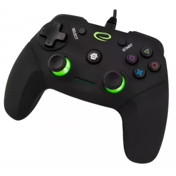 Gamepad ESPERANZA EGG110K káblový USB s vibráciami, 12 tlačidiel, 1,5 m kábel — pre PC a PS3