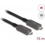 Aktívny optický USB-C video + dátový + PD kábel DeLOCK 84179 15m