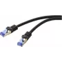 Renkforce RF-6830462 RJ45 sieťový kábel, patch kábel CAT 6a S/FTP 2,00 m čierny 1 ks (RF-6830462)