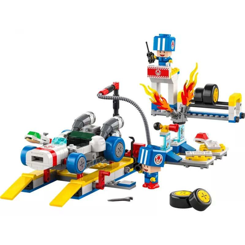 Stavebnica LEGO sada 72035 Super Mario Mario Kart Toadova dielňa, interaktívne úrovne a figúrky