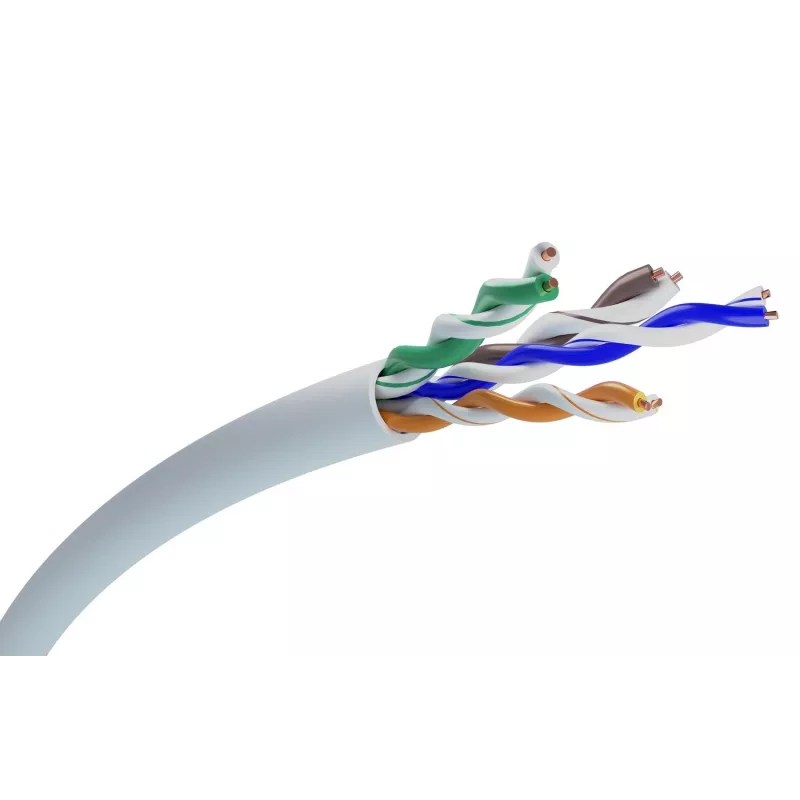 Sieťový kábel Extralink Twisted pair CAT5E UTP (U/UTP) V2 100 m sivý
