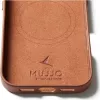 Mujjo Full Leather Case MagSafe puzdro pre iPhone 17 hnedé