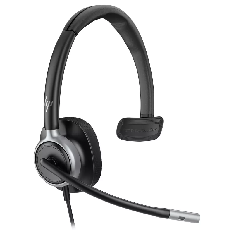 Monaurálny USB káblový headset Poly Mission 615 — hmotnosť 117,5 g