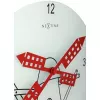 NeXtime hodiny 8807 Windmil, Ø30 cm, nástenné, biele/čierne/červené