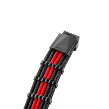 CableMod PRO ModMesh 12VHPWR na 3x PCIe kábel - 45 cm, čierna/červená