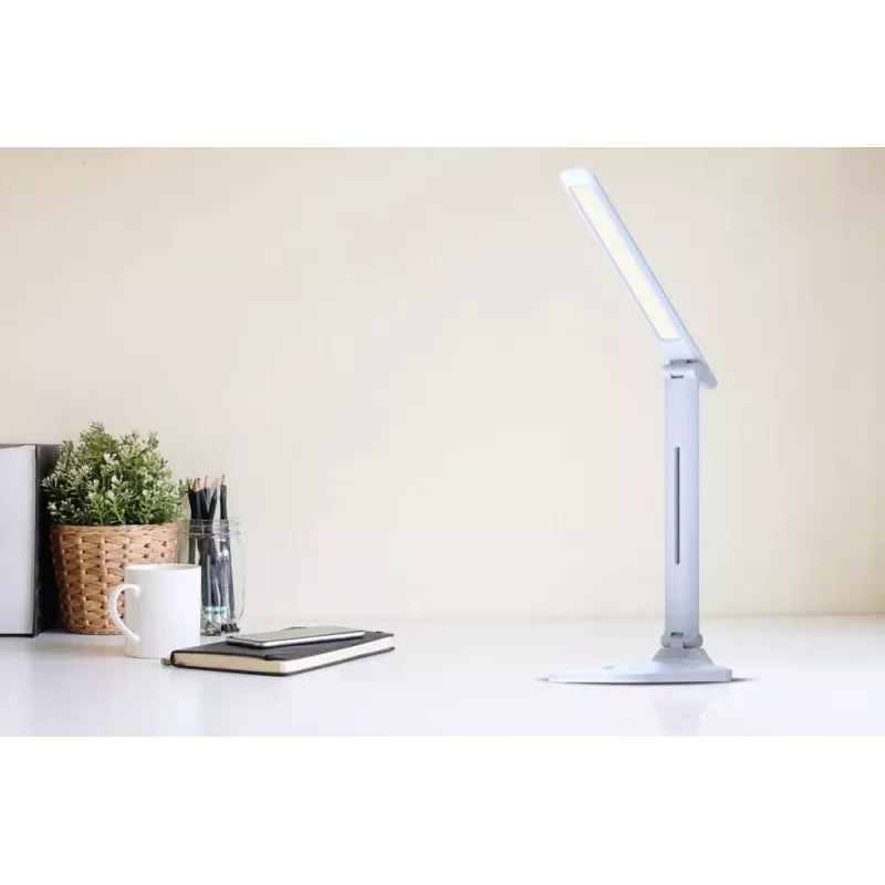 Stolná lampa Hawk HW-LAMP01 biela LED nastaviteľný jas, nastaviteľné rameno