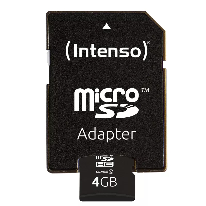 PAMÄŤOVÁ KARTA MICRO SDHC 4GB C10/W/ADAPTER 3413450 INTENSO