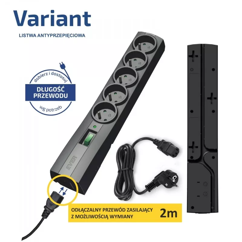 EVER VARIANT predlžovacia zásuvka 2M T/LZ09-VAR020/0410