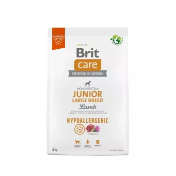 Suché krmivo pre psov Brit Care Hypoallergenic Junior Large Breed Lamb 3 kg — kompletné krmivo pre šteňatá veľkých plemien