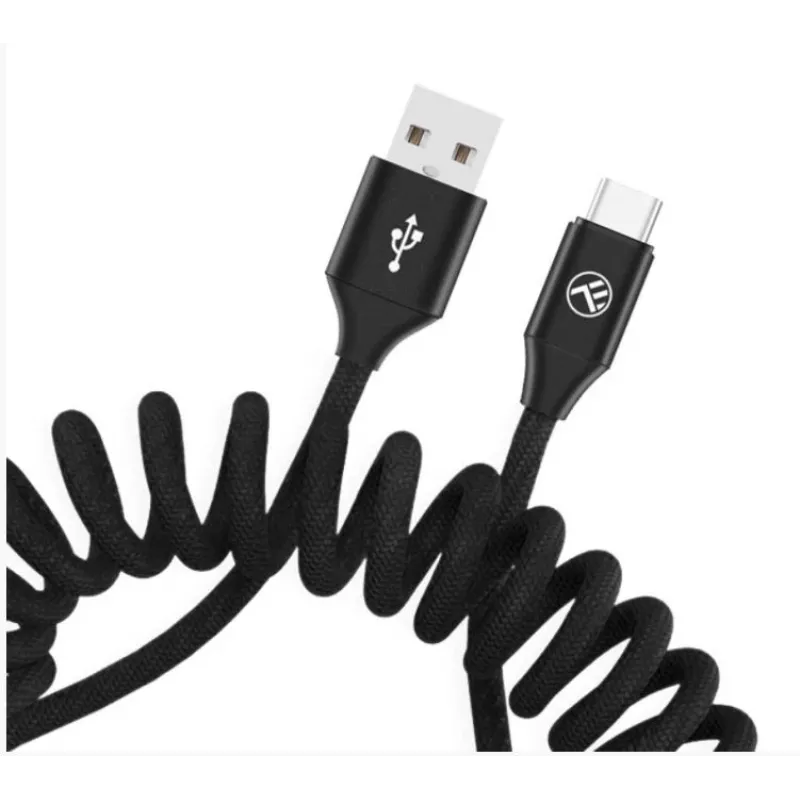 USB na USB-C dátový kábel Tellur Extendable 3A 1,8 m čierny